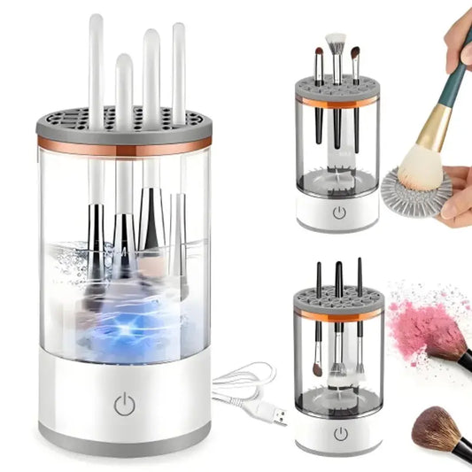USB Electric Makeup Brush Cleaner Portable 3 In 1 Makeup Brushes Drying Rack Lazy Cleaning Brush Washer Quick Dry Stand Device SLEEKY
