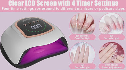 GlowNail Pro X25 SLEEKY – Lampe ongles LED UV puissante et rapide